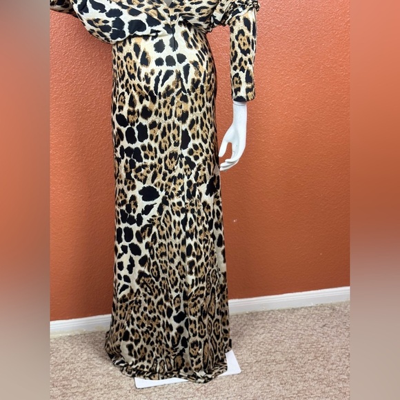 Va Va Voom leopard animal print LONG maxi dress Size Medium Large. E92 - Picture 12 of 16